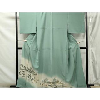 平和屋着物■豪華色留袖　作家物　手描き　人物風景枝木文　暈し染め　正絹　逸品　CAAT2239yk