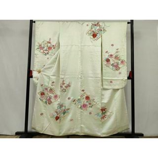 平和屋着物■豪華振袖　刺繍　松皮菱花文　金銀糸　やまと誂製　正絹　逸品　AAAV7638nf(振袖)