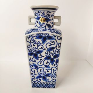 アリタヤキ(有田焼)の【未使用】有田焼 華山窯 染付 花瓶 花入(花瓶)