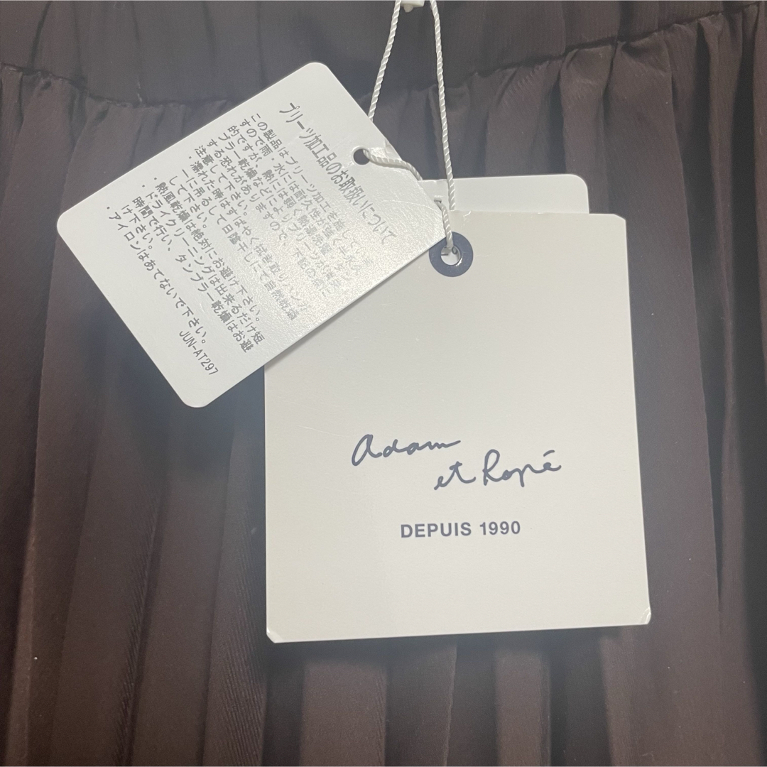 Adam et Rope'(アダムエロぺ)のadam et ropé アダムエロペ エアリーシアープリーツスカート ブラウン レディースのスカート(ロングスカート)の商品写真