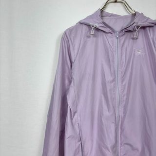 フィラ(FILA)の美品✨ フィラ fira ジップ パーカー ナイロン フード付き 紫 ジャケット(ナイロンジャケット)