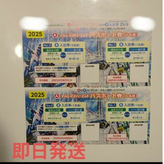ナガシマスパーランド　パスポート２枚or湯あみの島４枚(遊園地/テーマパーク)