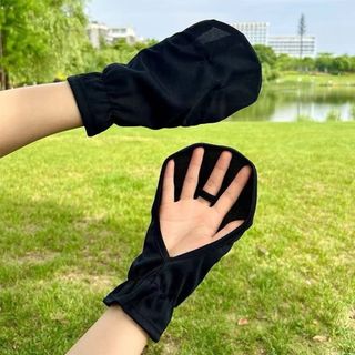 2セットお洒落　日焼け対策ミニ　UVカット　指先　手袋(手袋)