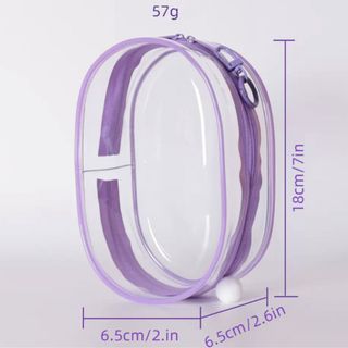 紫　おもちゃ用　クリアポーチ　ラブブ　保護ケース＆防塵ボックス 1/2/3世代(キャラクターグッズ)