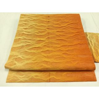 平和屋着物＊夏物　全通柄九寸名古屋帯　霞文　正絹　逸品　未使用　AAAW3886jh(帯)