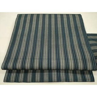 平和屋着物＊夏物　全通柄九寸名古屋帯　間道　正絹　逸品　DAAT1761cm(帯)