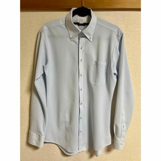 ORIHICA - オリヒカ スーパーノンアイロンシャツ L 41 86 ニット素材 青