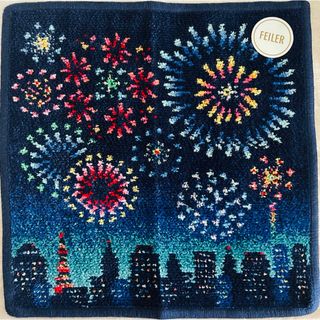 FEILER - スパークリングナイト　ブルー　ハンカチ　フェイラー　ギフト　花火