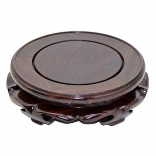 【数量限定】木製花台丸型 木製の台座 蓮の台座 仏像台座 飾り棚飾り台 収集品デ(その他)