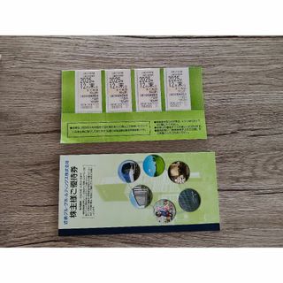 近鉄　株主優待乗車券×4枚　株主優待券1冊