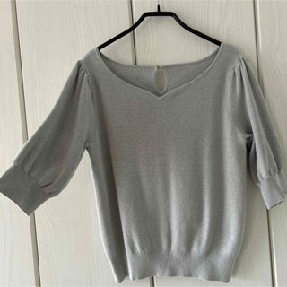 PROPORTION BODY DRESSING - 今期完売品 プロポーションボディードレッシング ハートネック5分袖総針ニット M