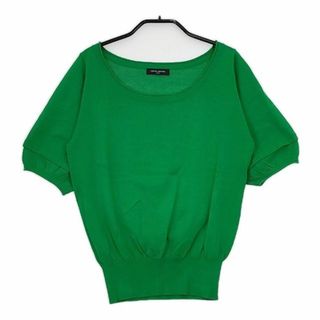 ユナイテッドアローズ(UNITED ARROWS)のUNITED ARROWS 新品 半袖 コットン プルオーバー ニット グリーン レディース ユナイテッドアローズ【中古】5-0619S∞(ニット/セーター)