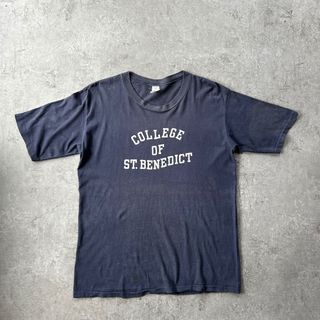 ベルバシーン(VELVA SHEEN)の60s ベルバシーン ヴィンテージtシャツ USA製 ネイビー XL カレッジ(Tシャツ/カットソー(半袖/袖なし))