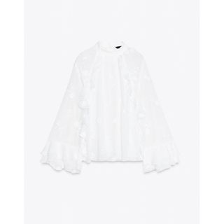 ザラ(ZARA)のZARA★ほぼ新品　シャツ　ブラウス　完売品！　フラワー　花(シャツ/ブラウス(長袖/七分))