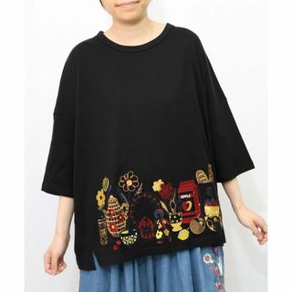 ScoLar - ScoLar 152763：キッチンのこびと柄 刺繍プルオーバー