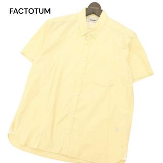 ファクトタム(FACTOTUM)のFACTOTUM homme ファクトタム オム 春夏 刺繍★ 半袖 ボタンダウン シャツ Sz.48　メンズ 日本製(シャツ)