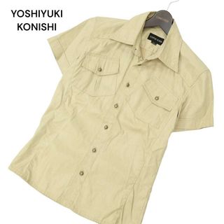 ヨシユキコニシ(YOSHIYUKI KONISHI)のYOSHIYUKI KONISHI ヨシユキコニシ 春夏 半袖★ ワーク シャツ Sz.2　メンズ 日本製(シャツ)