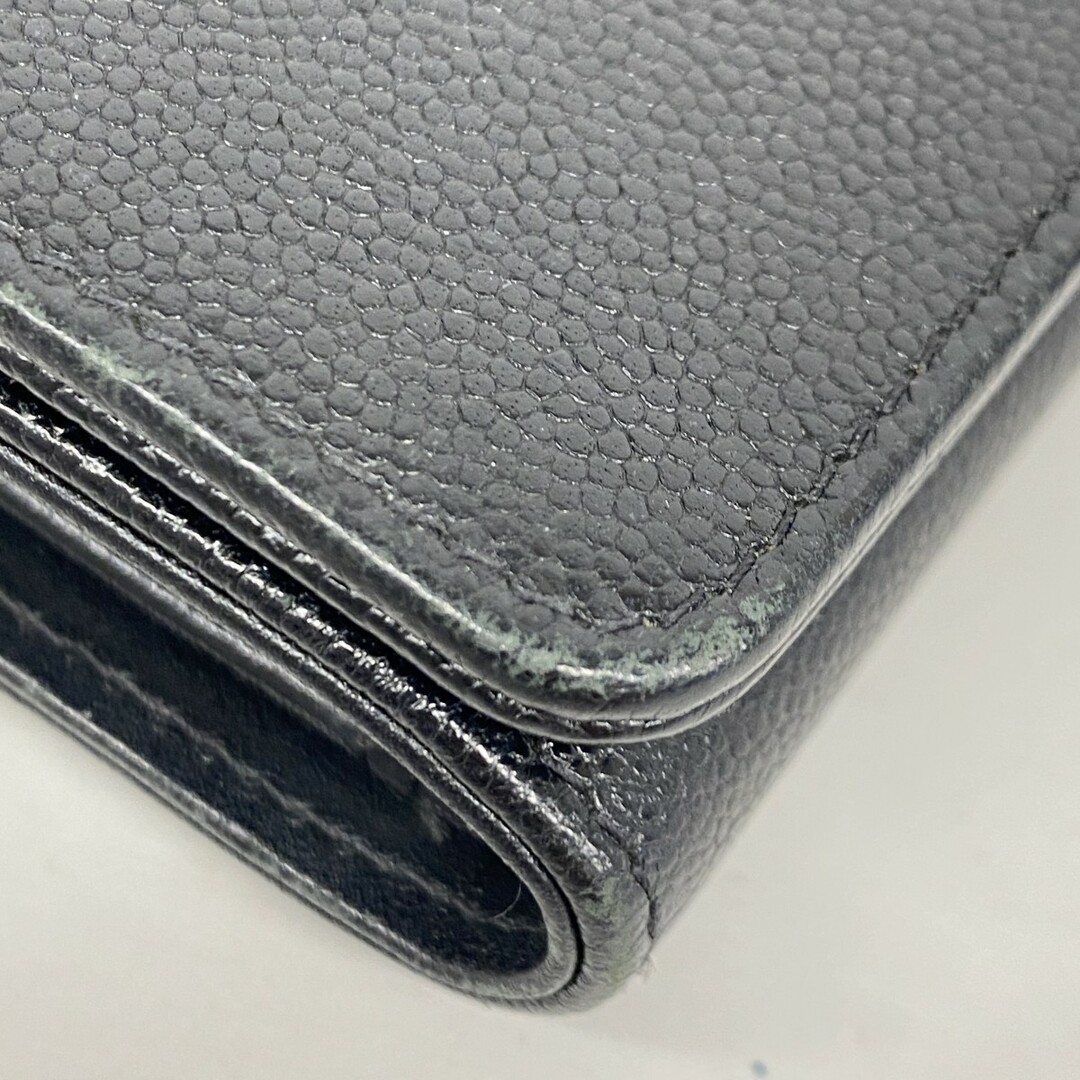 CHANEL - 【5fd5886】シャネル 三つ折り財布 キャビアスキン