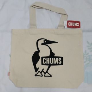 チャムス(CHUMS)の新品タグ付きCHUMSキャンバストートバッグ (ロゴ黒)  CH60-3495(トートバッグ)