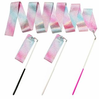 【特価商品】LOYELEY 体操リボン 長さ2m 3色3本 ダンスリボン 新体操