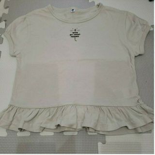 キッズ 120 Tシャツ 半袖 綿100% ネコ グリーン 女の子 春夏