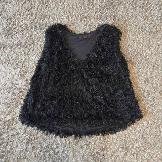 美品　ショートベスト　ブラック