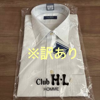シミあり　Club HL　半袖　ワイシャツ　サイズ40　ストライプ