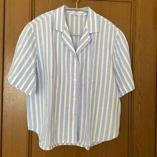 ユニクロ(UNIQLO)のUNIQLO麻混ブラウス(シャツ/ブラウス(半袖/袖なし))