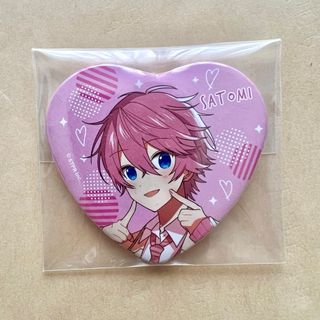 夏の苺文化祭 さとみ ハート缶バッジ
