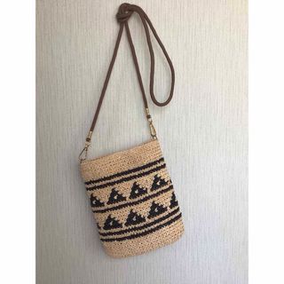 エコアンダリヤで編んだポシェット(内布付き)＊ハンドメイド