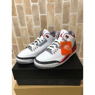 NIKE - Nike Air Jordan 3 ホワイト/レッド/グレー 新品