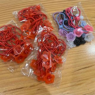 花カップ付きヘアゴムパーツ⭐︎40個