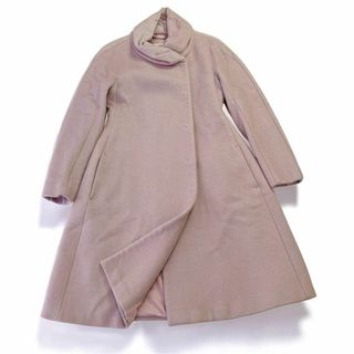 マックスマーラ(Max Mara)のマックスマーラ アトリエ カシミヤ コート M〜L　ロング　ピンク 101606(チェスターコート)