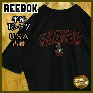 セネターズ カナダ アイスホッケー USA古着 90s 半袖 Tシャツ ブラック