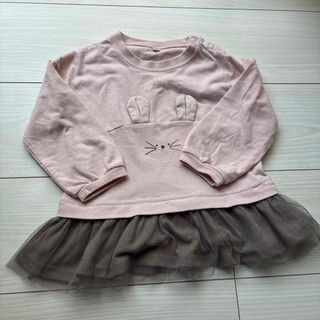 うさぎ切り替えカットソー90