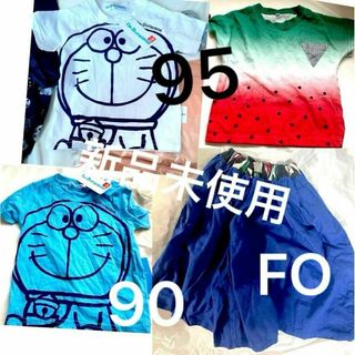新品 FO 長ズボン ドラえもん スイカ 半袖 Tシャツ 90 95 4点セット