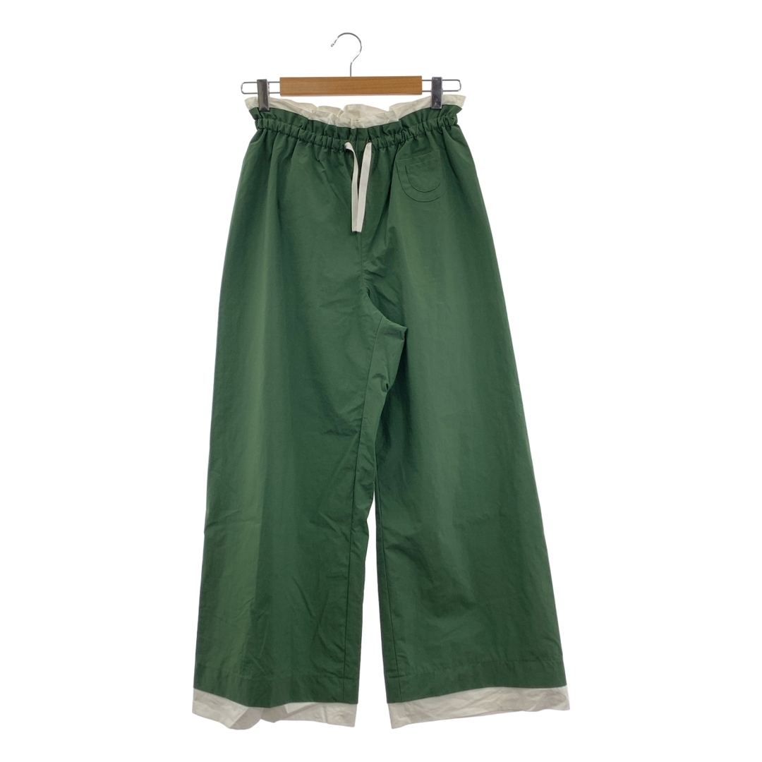 【新品】  madder madder / マダマダ | ウエストギャザー ワイドパンツ | グリーン/ホワイト | レディース レディースのパンツ(その他)の商品写真