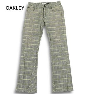 オークリー(Oakley)のOAKLEY オークリー 通年 スカルコレクション★ スカル刺繍 ストレッチ チェック柄 スラックス パンツ Sz.30 メンズ ゴルフ(ウエア)