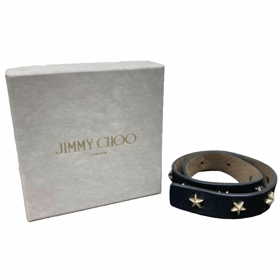JIMMY CHOO ブレスレット/レザー/BLK スター デッドストック