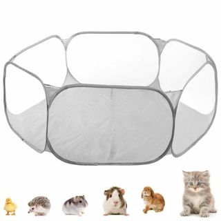 【特価セール】[YFFSFDC] ペット プレイ サークル 小動物フェンス アウ(その他)