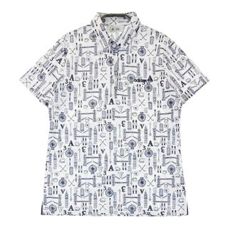 サイズ：L/G ADIDAS GOLF アディダスゴルフ  半袖ポロシャツ 総柄 ホワイト系 [240001252328] ゴルフウェア レディース ストスト(ウエア)