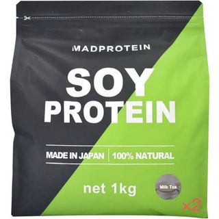 ソイプロテイン milk tea 1kg×2 ✮シェイカー１個付き(プロテイン)