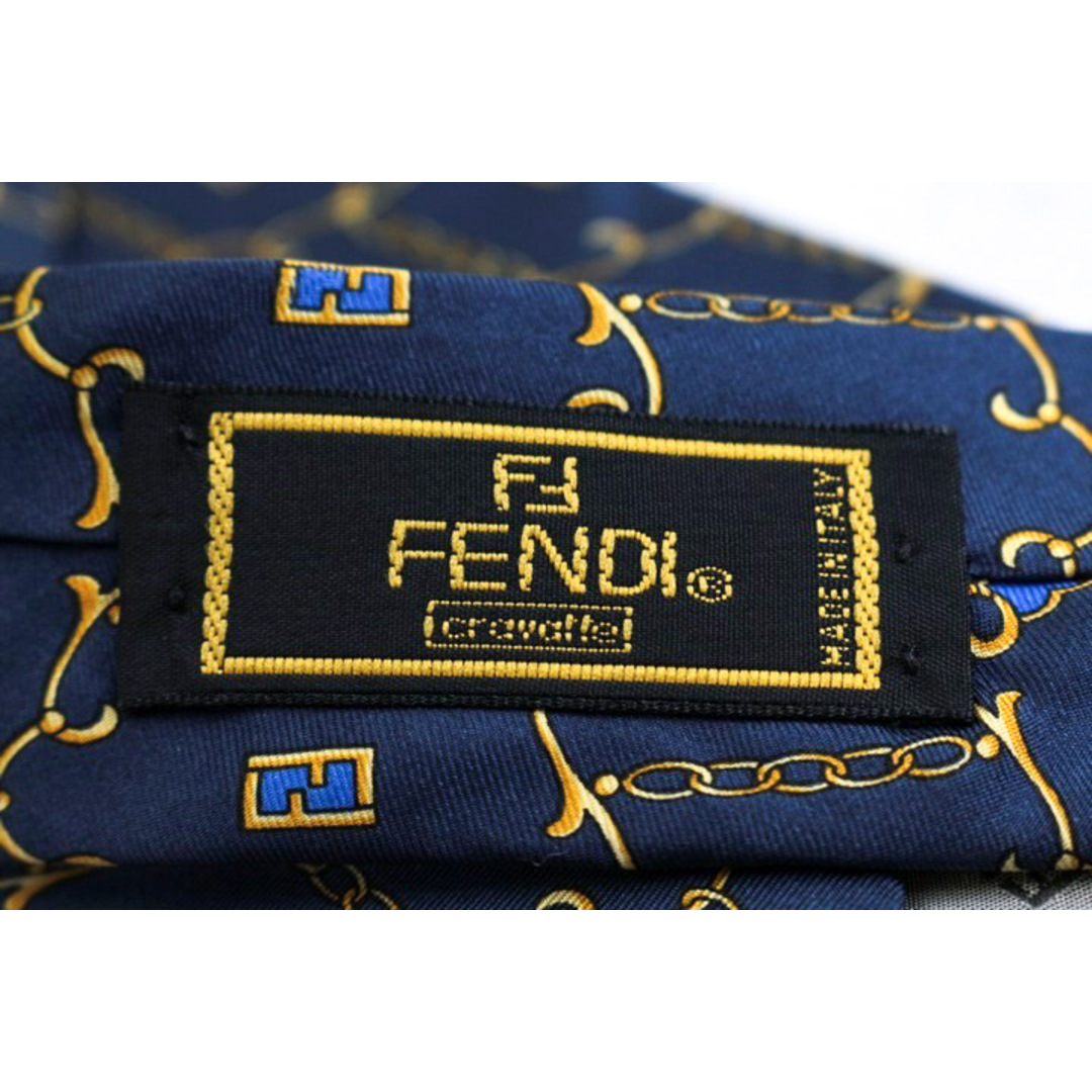 FENDI - フェンディ ブランド ネクタイ シルク 格子柄 ズッカ柄