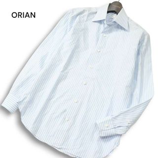 オリアン(ORIAN)のイタリア製★ ORIAN オリアン 通年 スリムフィット★ 長袖 ストライプ ドレス シャツ Sz.38/15 メンズ(シャツ)