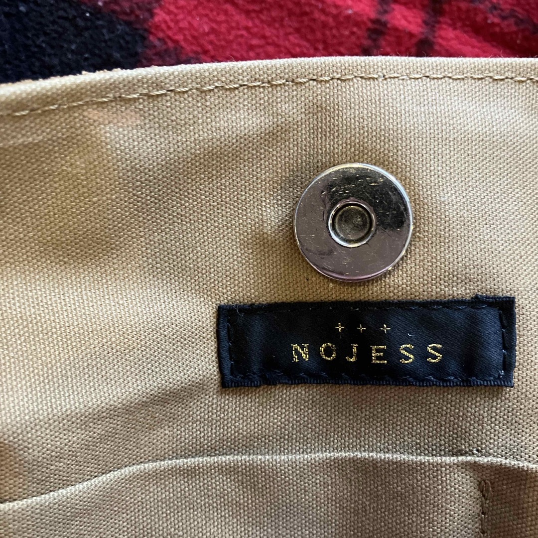 NOJESS(ノジェス)の日本製NOJESS本革/キャンバス製トートバッグ茶/ベージュ色 レディースのバッグ(トートバッグ)の商品写真