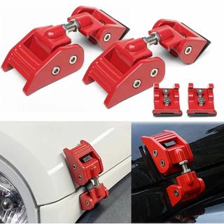 ジープラングラー フードキャッチ 赤 ロックキャッチ ラッチフード(車種別パーツ)