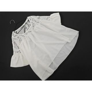 トッコ(tocco)のtocco closet トッコクローゼット レース 切替 ブラウス シャツ 白 ■◆ レディース(シャツ/ブラウス(半袖/袖なし))