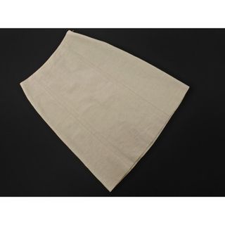 ポールスチュアート(Paul Stuart)のPAUL STUART ポールスチュアート 綿麻 スカート size8/ベージュ ■◇ レディース(ひざ丈スカート)