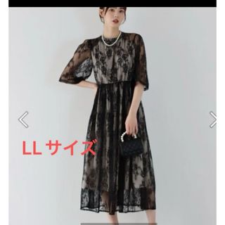 ブルーイースト(BLUEEAST)のブルーイースト　バックリボンレースパーティードレス(ロングドレス)