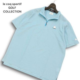 le coq sportif GOLF COLLECTION ルコック ゴルフ 春夏 ロゴ刺?★ 半袖 ハーフジップ シャツ Sz.LL メンズ 大きいサイズ